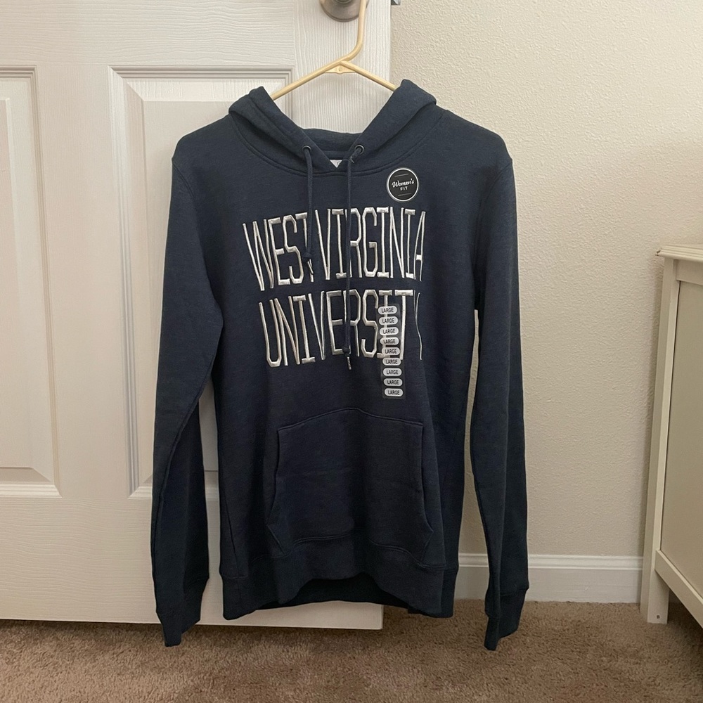 NEW West Virginia University WVU navy hoodie